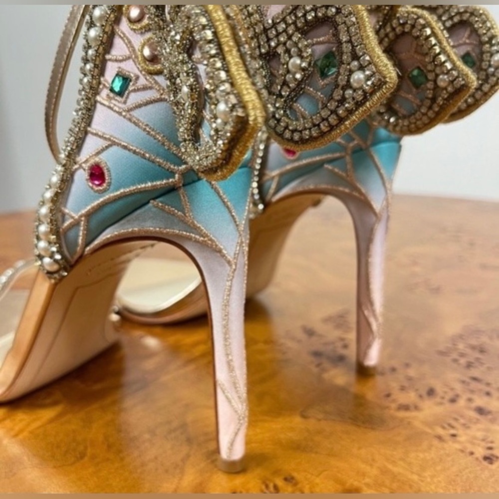 SOLD!! Sophia Webster | Rare Chiara 100 Crystal Embellished Butterfly Heels - Picture 4 of 8